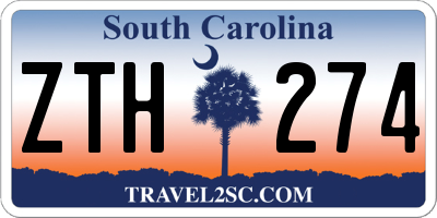 SC license plate ZTH274