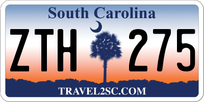 SC license plate ZTH275