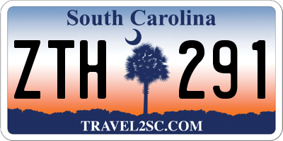 SC license plate ZTH291