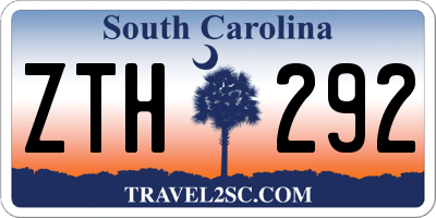 SC license plate ZTH292