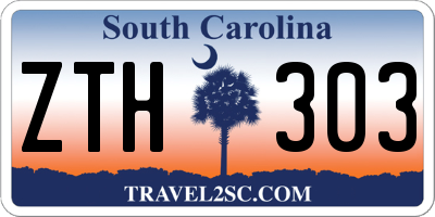 SC license plate ZTH303