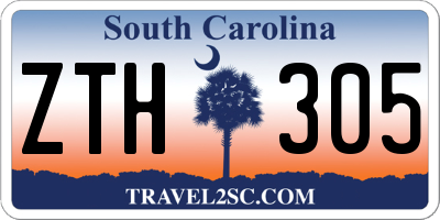 SC license plate ZTH305