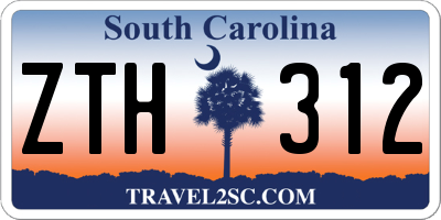 SC license plate ZTH312