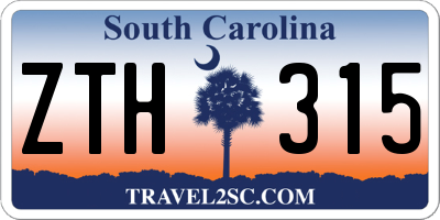 SC license plate ZTH315
