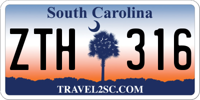 SC license plate ZTH316