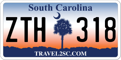 SC license plate ZTH318