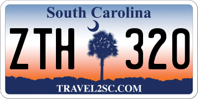 SC license plate ZTH320
