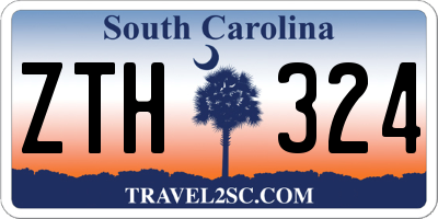SC license plate ZTH324