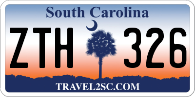SC license plate ZTH326