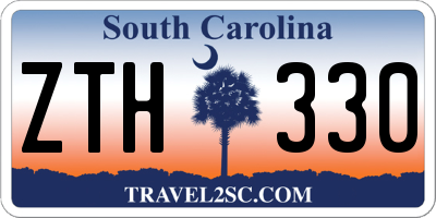 SC license plate ZTH330
