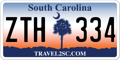 SC license plate ZTH334