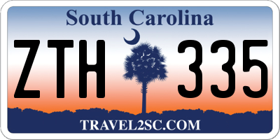 SC license plate ZTH335