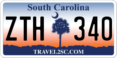 SC license plate ZTH340