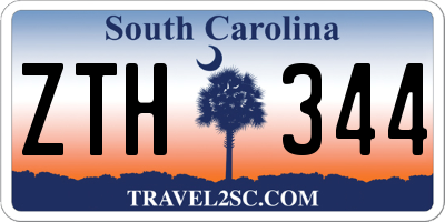 SC license plate ZTH344