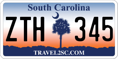 SC license plate ZTH345