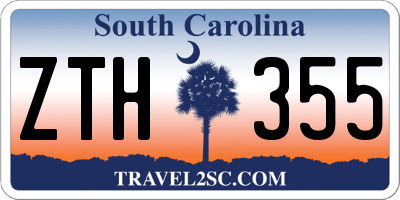 SC license plate ZTH355