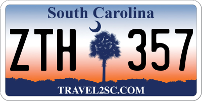 SC license plate ZTH357