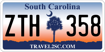 SC license plate ZTH358