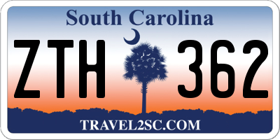 SC license plate ZTH362