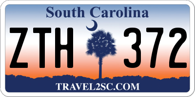 SC license plate ZTH372
