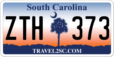 SC license plate ZTH373