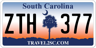 SC license plate ZTH377
