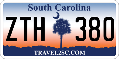 SC license plate ZTH380