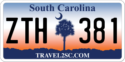 SC license plate ZTH381