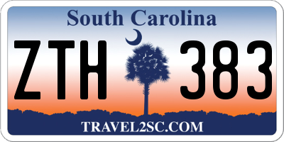 SC license plate ZTH383