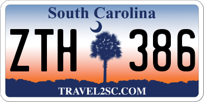 SC license plate ZTH386