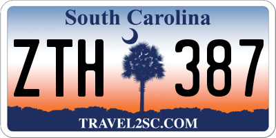 SC license plate ZTH387