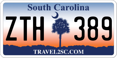 SC license plate ZTH389