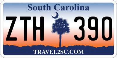 SC license plate ZTH390