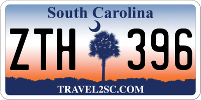 SC license plate ZTH396