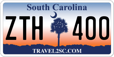 SC license plate ZTH400