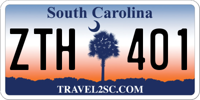 SC license plate ZTH401