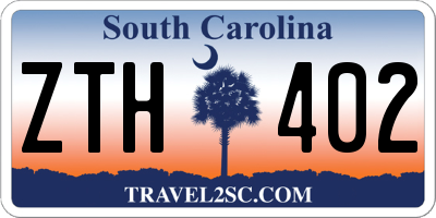 SC license plate ZTH402