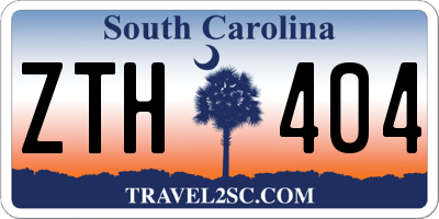 SC license plate ZTH404