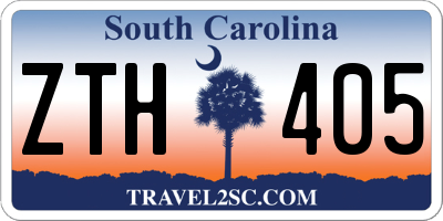 SC license plate ZTH405