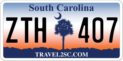 SC license plate ZTH407