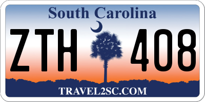 SC license plate ZTH408