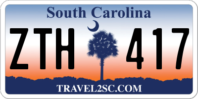 SC license plate ZTH417
