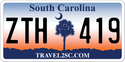 SC license plate ZTH419