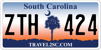 SC license plate ZTH424