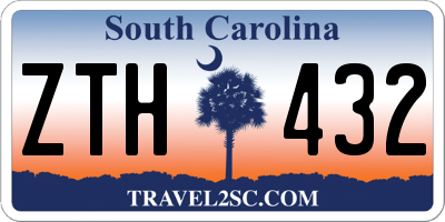 SC license plate ZTH432