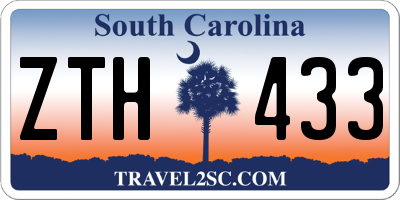 SC license plate ZTH433