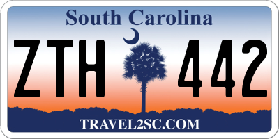 SC license plate ZTH442