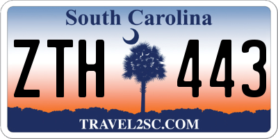 SC license plate ZTH443
