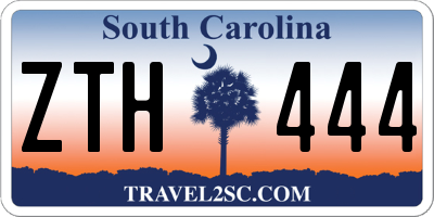 SC license plate ZTH444