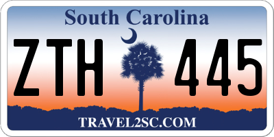 SC license plate ZTH445